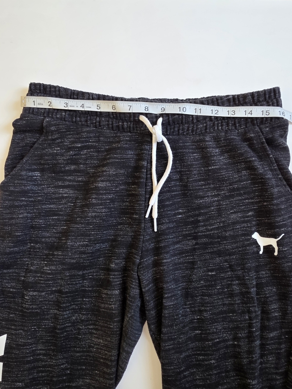 Victoria’s Secret PINK Marled Grey Jogger Set | Quarter-Zip & Joggers | Size M - Picture 10 of 11